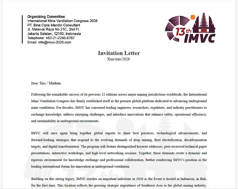 Invitation Letter for Participants of IMVC 2026